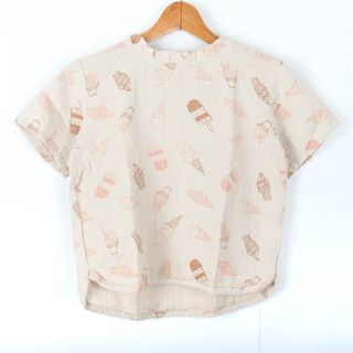 ブリーズ セットアップ 上下セット 半袖Tシャツ ショートパンツ キッズ 女の子用 130サイズ ベージュ BREEZE(ジャケット/上着)