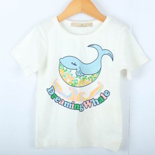 GLOBAL WORK - グローバルワーク 半袖Ｔシャツ トップス クジラ柄 コットンT キッズ 女の子用 Mサイズ ベージュ GLOBAL WORK