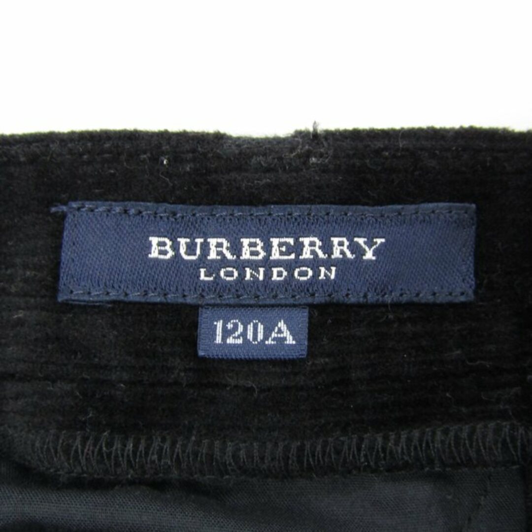 BURBERRY(バーバリー)のバーバリー パンツ ボトムス コーデュロイ ストレッチ 日本製 キッズ 男の子用 120Aサイズ ブラック BURBERRY キッズ/ベビー/マタニティのキッズ服男の子用(90cm~)(パンツ/スパッツ)の商品写真