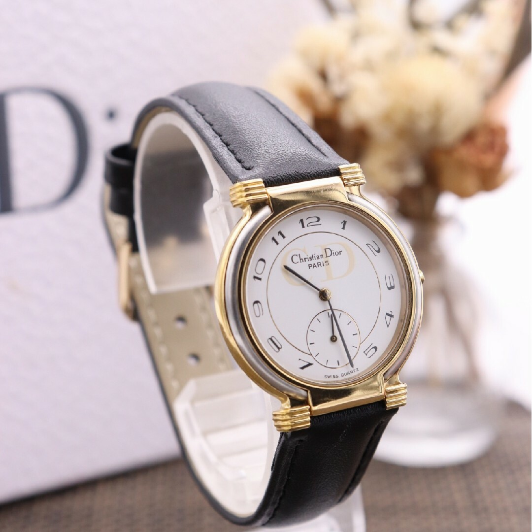 Christian Dior(クリスチャンディオール)の正規品【新品電池】ChristianDior 55151/動作品 スモセコ レディースのファッション小物(腕時計)の商品写真