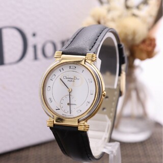 クリスチャンディオール(Christian Dior)の正規品【新品電池】ChristianDior 55151/動作品 スモセコ(腕時計)