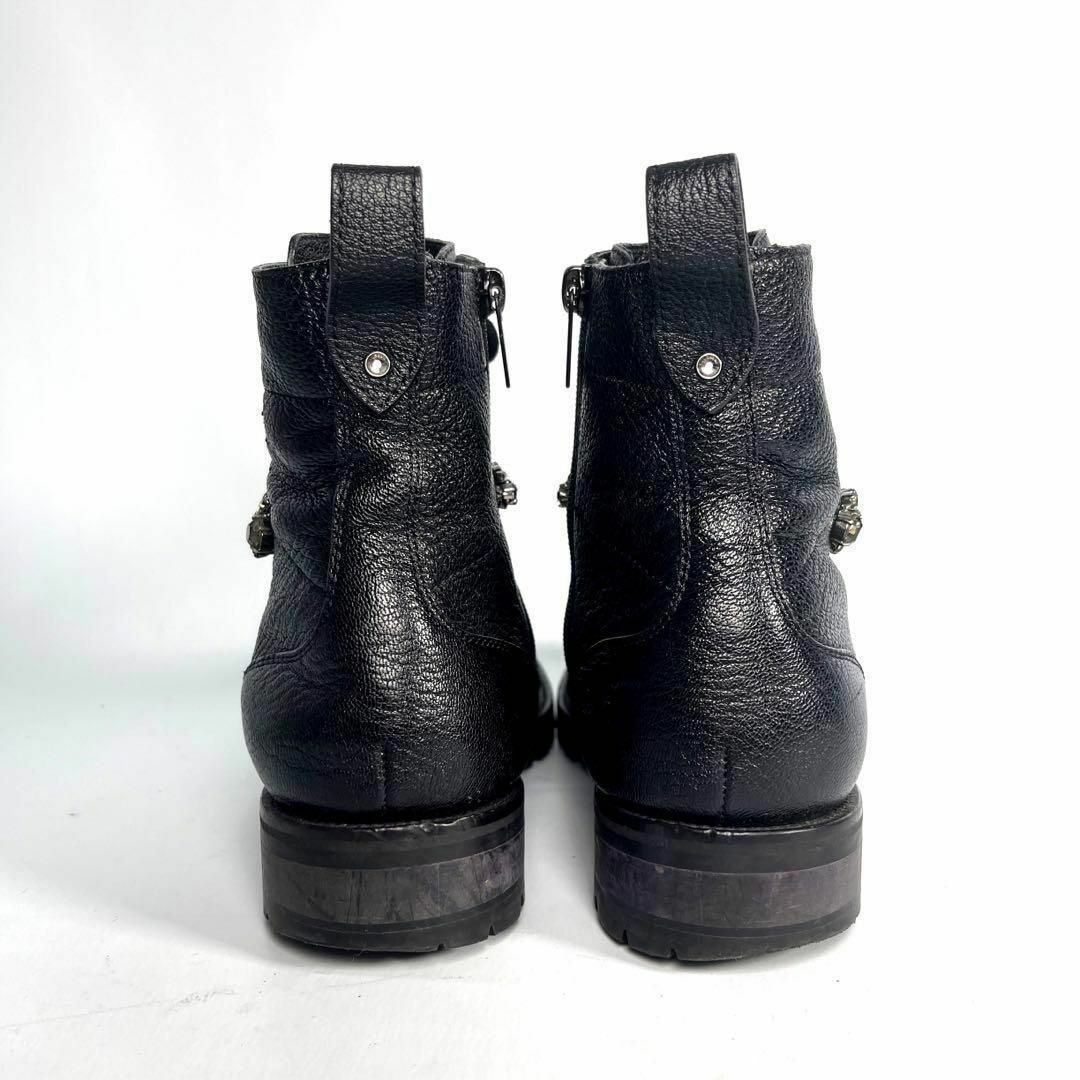 JIMMY CHOO(ジミーチュウ)のジミーチュウ レザー ビジュー ショートブーツ ブラック レディースの靴/シューズ(ブーツ)の商品写真