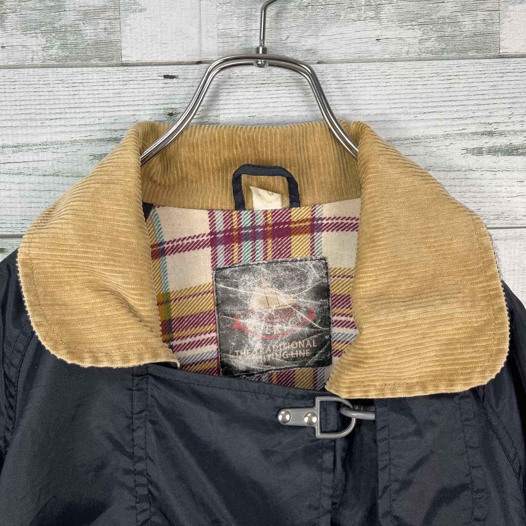 古着 ナイロン コーデュロイ 襟切替 ファイアーマンジャケット メンズのジャケット/アウター(ナイロンジャケット)の商品写真