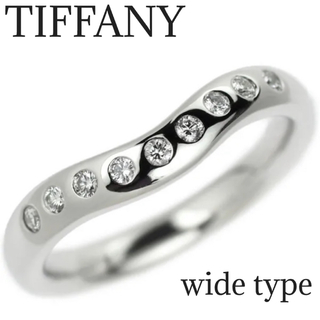 Tiffany & Co. - ティファニー　カーブドバンドリング　プラチナ　ワイドタイプ　３ミリ幅