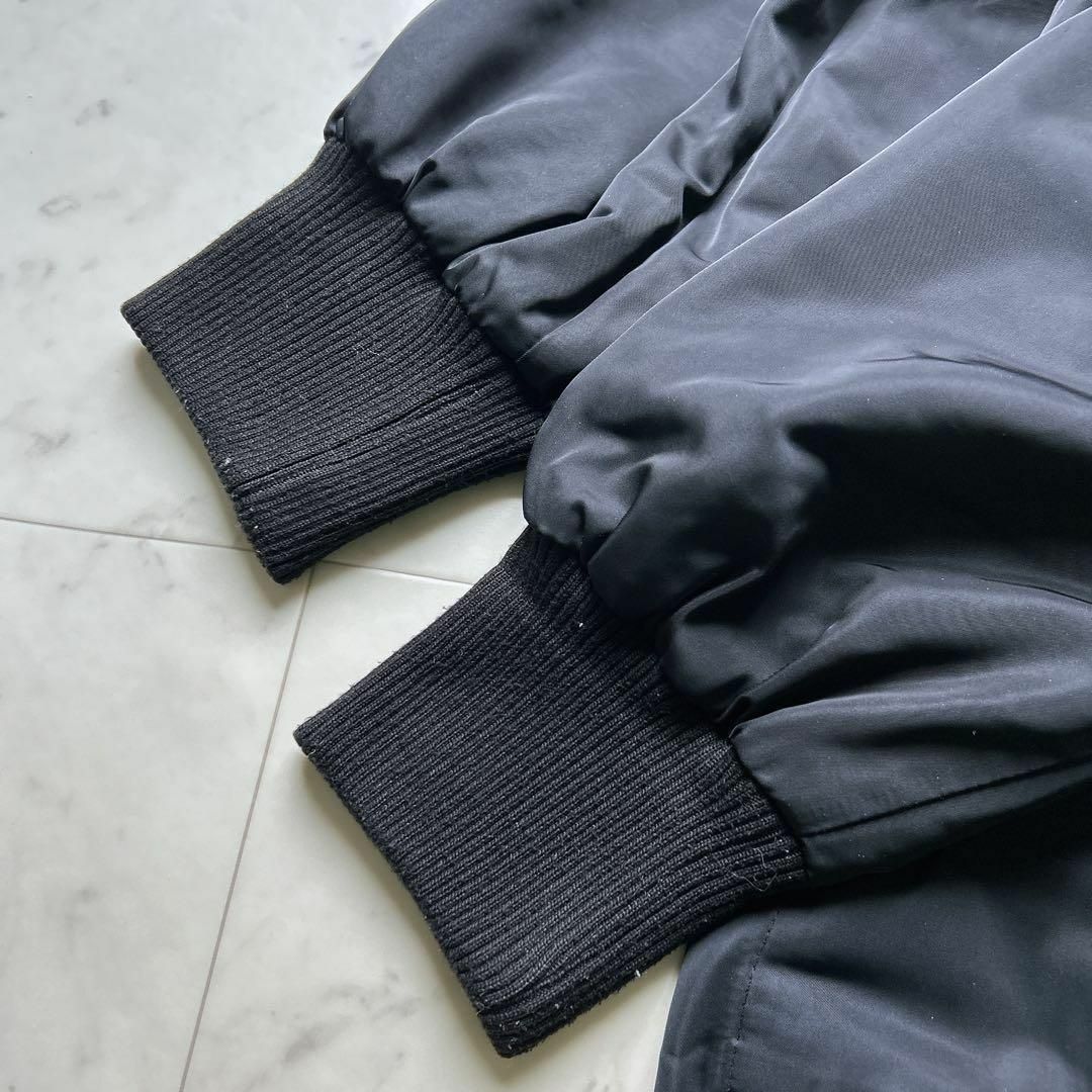 スミスタイル　馬刺繍　ロングブルゾン　コート　ドロスト　黒 レディースのジャケット/アウター(ブルゾン)の商品写真