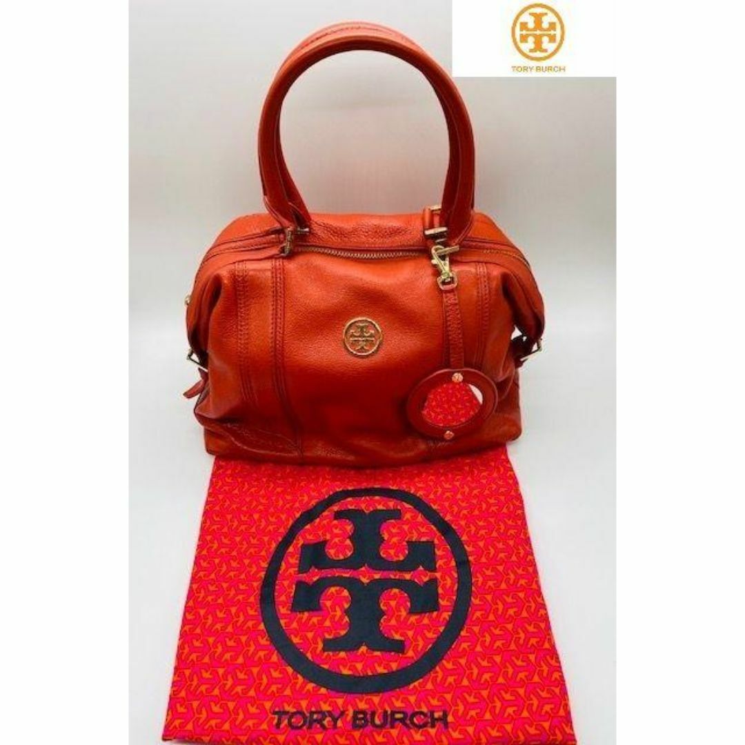 Tory Burch(トリーバーチ)の【Tory Burch】トリーバーチ レザーハンドバッグ トートバッグ オレンジ レディースのバッグ(ハンドバッグ)の商品写真
