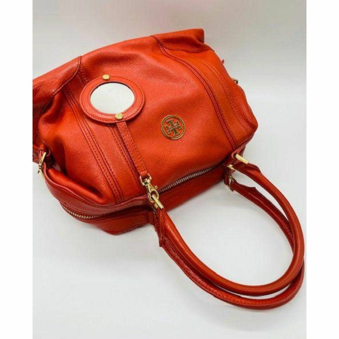 Tory Burch(トリーバーチ)の【Tory Burch】トリーバーチ レザーハンドバッグ トートバッグ オレンジ レディースのバッグ(ハンドバッグ)の商品写真