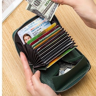 【大人気★】　小銭入れ　財布　風水　コンパクト　緑　大容量　カード収納(財布)