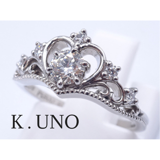 ケイウノ(K.UNO)のケイウノ　ディズニー　ピンキーリング　プラチナ　ダイヤモンド　エンゲージ　リング(リング(指輪))