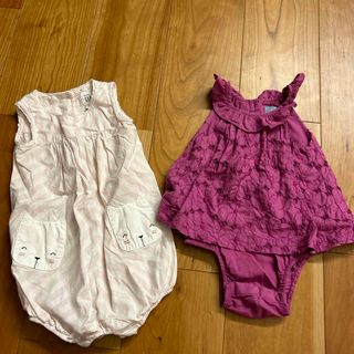 ベビーギャップ(babyGAP)のbaby Gap ロンパース　サイズ70 2枚セット(ロンパース)