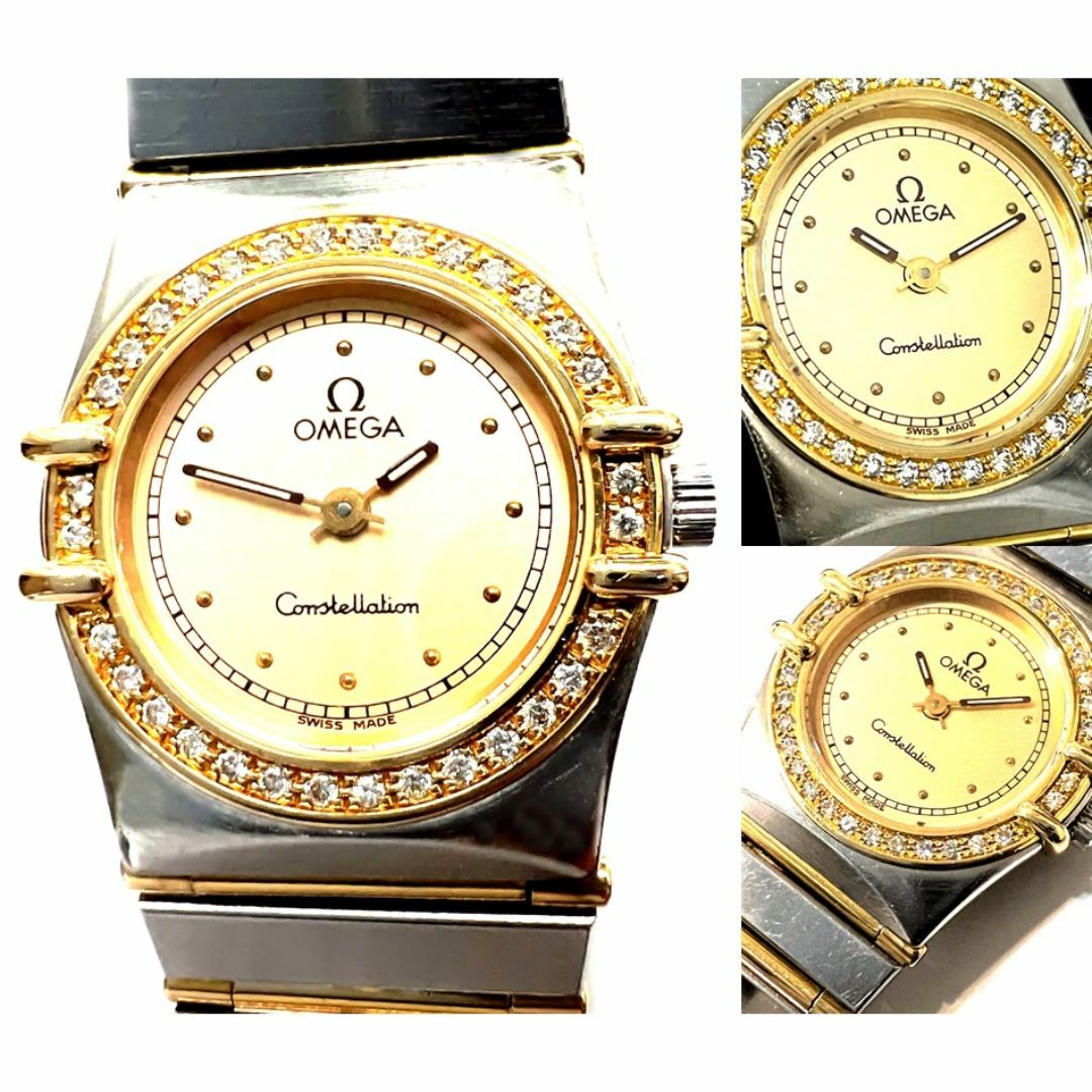 OMEGA(オメガ)の良品　オメガ　コンステレーション　K18YG　パヴェ ダイヤ　フルバー　時計 レディースのファッション小物(腕時計)の商品写真