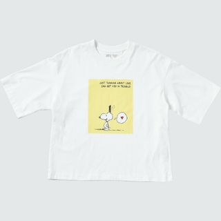 ユニクロ(UNIQLO)の【未使用】ユニクロ スヌーピー 半袖Tシャツ (ﾎﾜｲﾄ/M)(Tシャツ(半袖/袖なし))