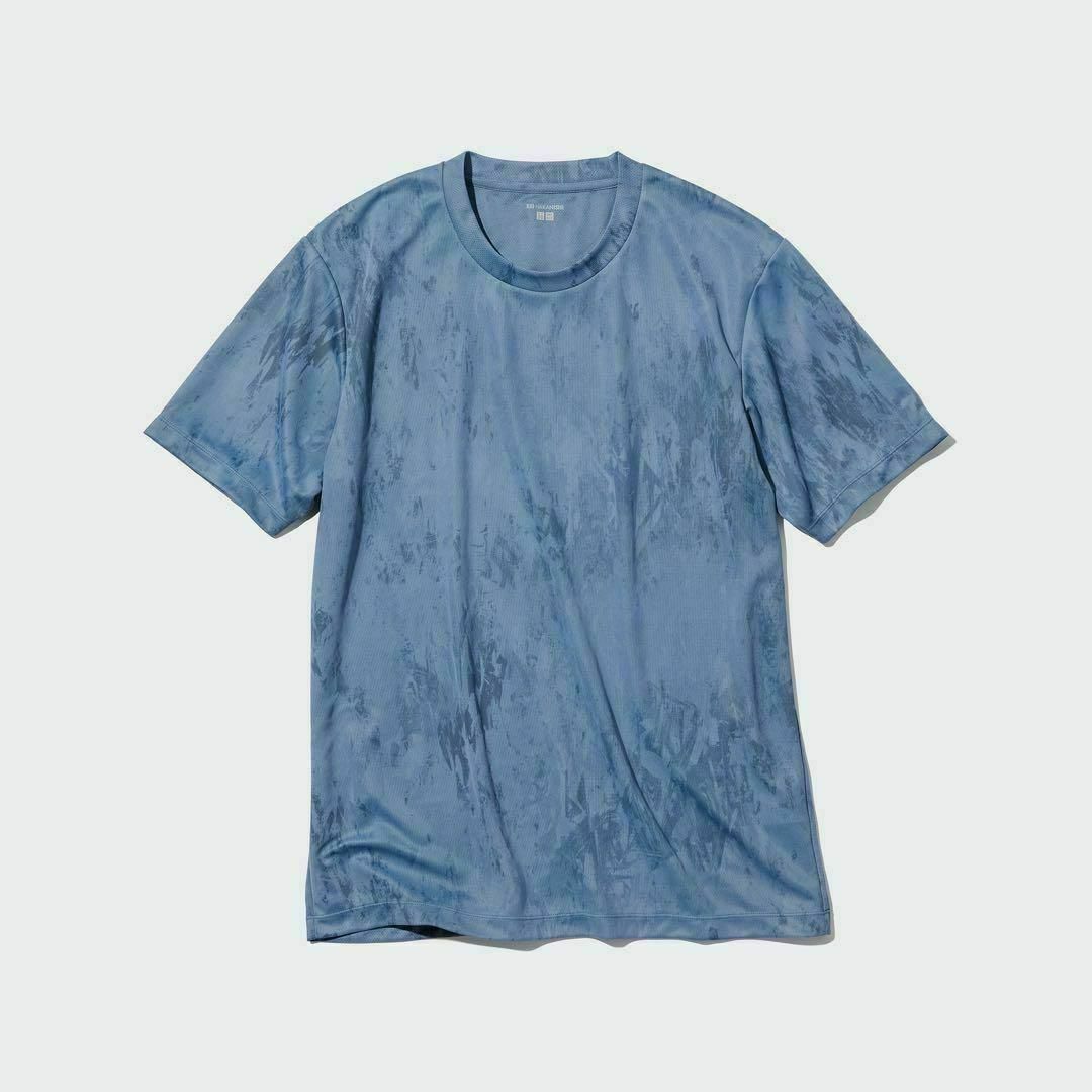 UNIQLO(ユニクロ)の新品 ユニセックス ドライEXクルーネックTシャツ 中西伶コラボ 半袖 青 XL メンズのトップス(Tシャツ/カットソー(半袖/袖なし))の商品写真