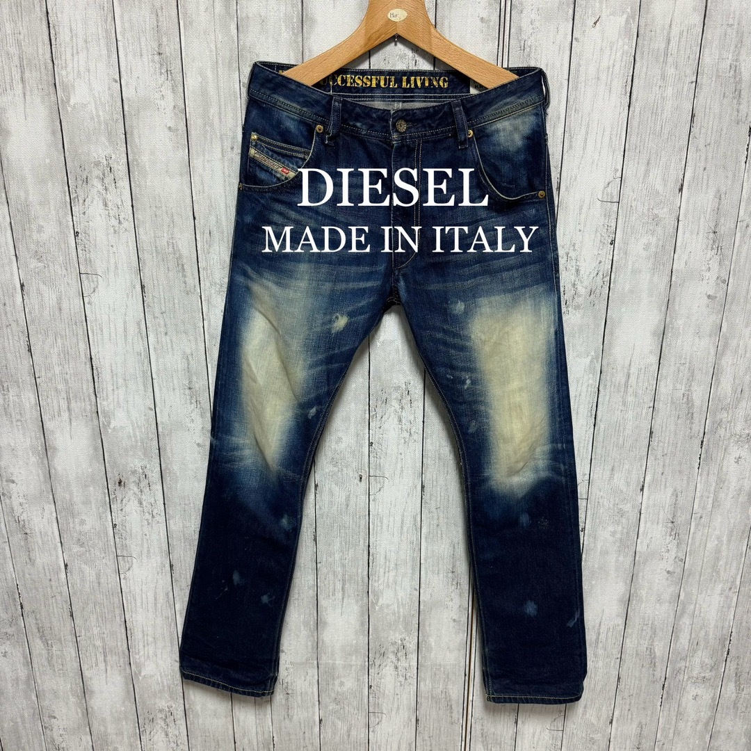 DIESEL(ディーゼル)のDIESEL KROOLEY ブリーチ加工デニム！イタリア製！雰囲気◎ メンズのパンツ(デニム/ジーンズ)の商品写真