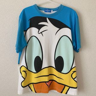 ディズニー(Disney)のディズニーリゾート ドナルド フェイス Tシャツ M(Tシャツ(半袖/袖なし))