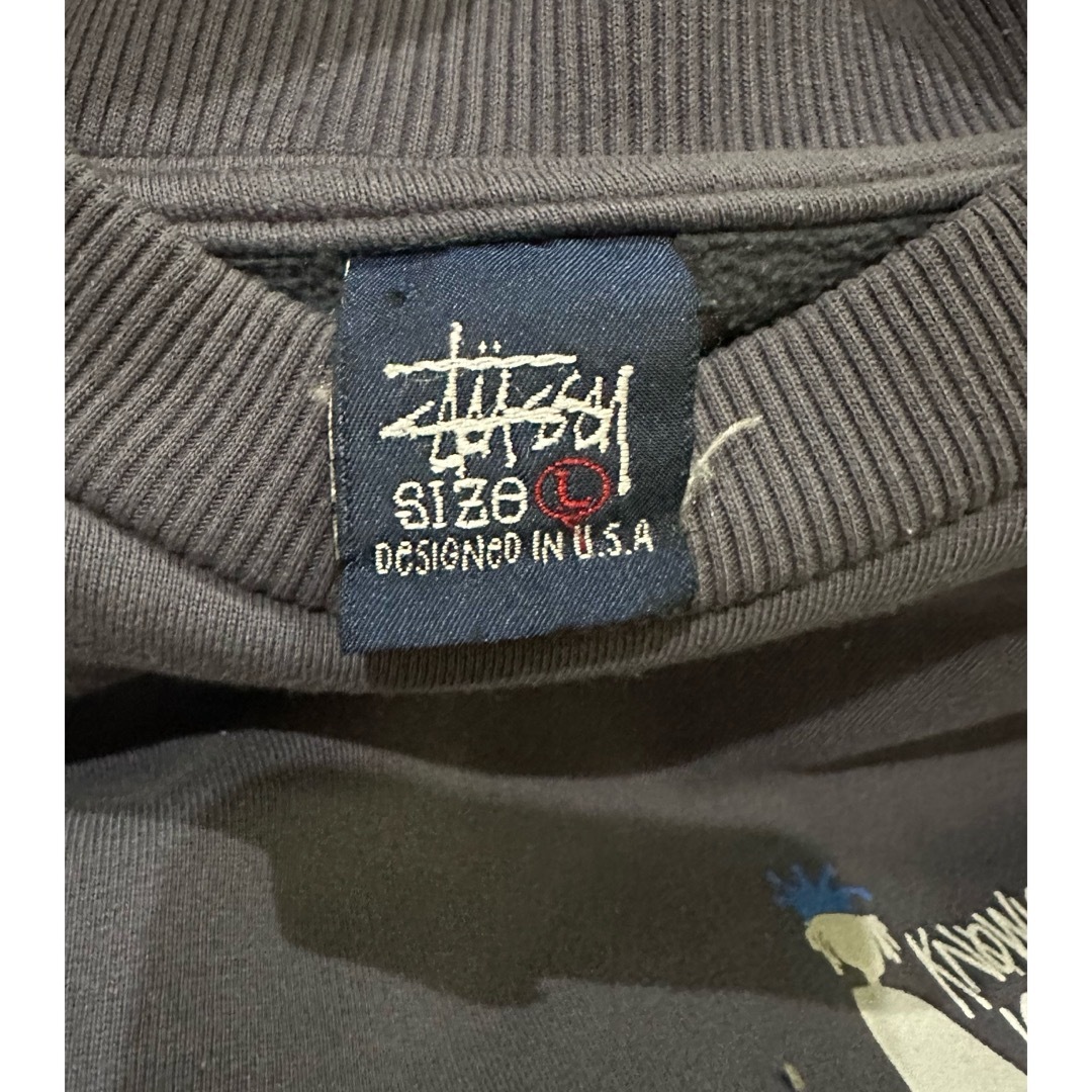 STUSSY - ステューシー USA製 90's シャドーマン スウェット STUSSY - ステューシー USA製 90's シャドーマン スウェット