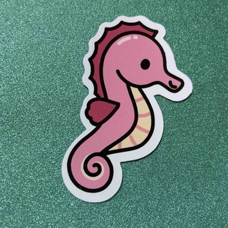 ⭐️人気⭐️タツノオトシゴのステッカー　Seahorse Sticker(車外アクセサリ)