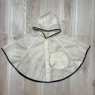 雨具　カッパ ラインコート  コトリ cottoli お散歩柄 クマ耳付き帽子