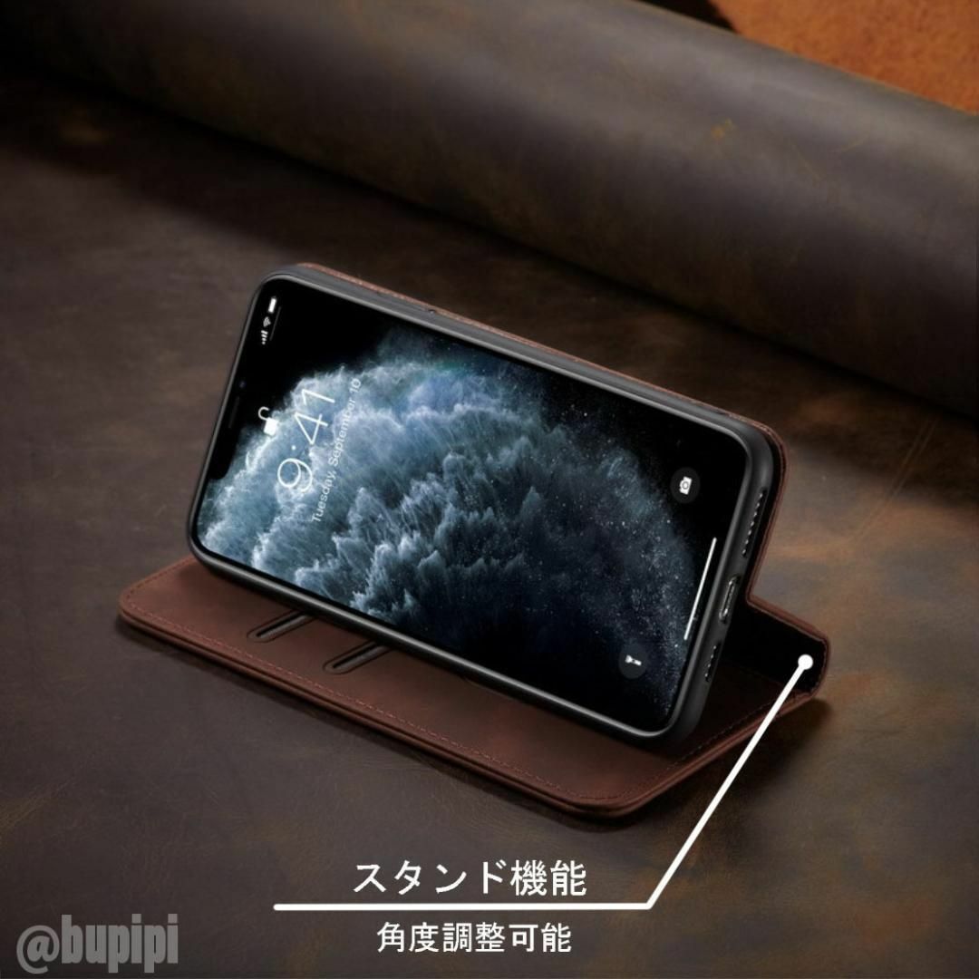 手帳型 スマホケース レザー iphone 12mini ブラウン カバー CP スマホ/家電/カメラのスマホアクセサリー(iPhoneケース)の商品写真