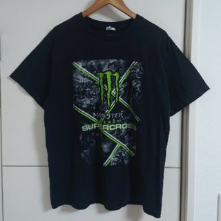 Monster Energy - モンスターエナジー 両面プリントTシャツ 古着 モトクロスバイク