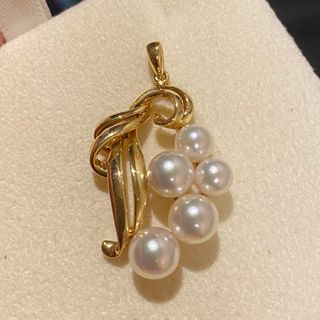 ミキモト(MIKIMOTO)の御木本 ミキモト MIKIMOTO K18YG アコヤ真珠 ペンダントトップ(ネックレス)