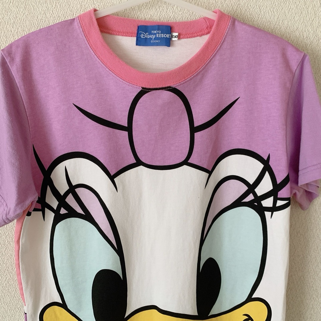 Disney(ディズニー)のディズニーリゾート デイジー  フェイス Tシャツ 150サイズ レディースのトップス(Tシャツ(半袖/袖なし))の商品写真