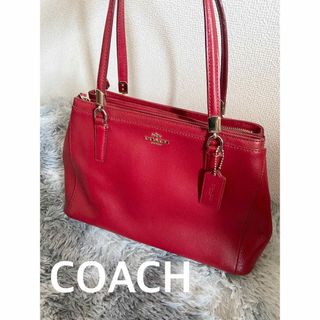 コーチ(COACH)のCOACH コーチ ショルダーバッグ ハンドバッグ　赤(ハンドバッグ)