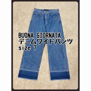 BUONA GIORNATA - ボナジョルナータ　ワイドパンツ　パンツ　デニム　ブルー　ワイドデニム　青