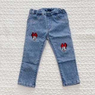 H&M - H&M   ミニーちゃん　ドット　デニムパンツ　12-18month