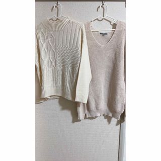 ユニクロ(UNIQLO)のトップス　ニット　セーター　Lサイズ(ニット/セーター)