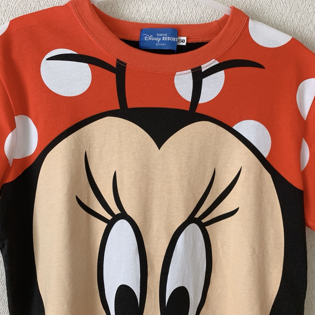 Disney(ディズニー)のディズニーリゾート ミニーちゃん  フェイス Tシャツ 150サイズ レディースのトップス(Tシャツ(半袖/袖なし))の商品写真