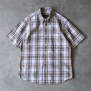 エディーバウアー(Eddie Bauer)の00s Eddie Bauer 半袖 チェックシャツ ボタンダウンシャツ(シャツ)