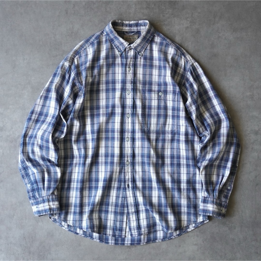 VINTAGE(ヴィンテージ)の90s ST. JOHN'S BAY チェックシャツ ライトネルシャツ メンズのトップス(シャツ)の商品写真