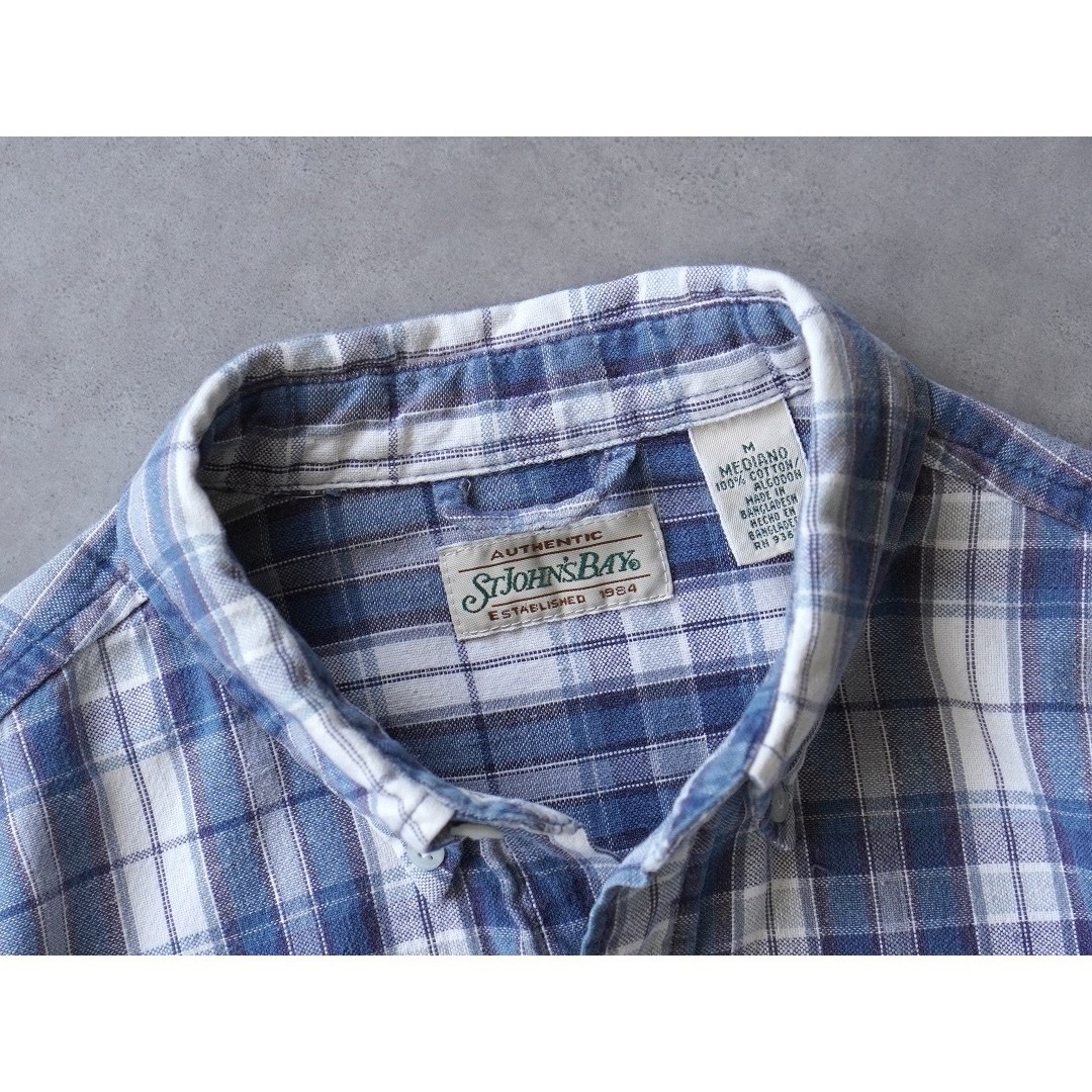 VINTAGE(ヴィンテージ)の90s ST. JOHN'S BAY チェックシャツ ライトネルシャツ メンズのトップス(シャツ)の商品写真