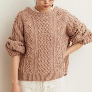 fig London - 美品 fig London SHETLAND 2way カーディガン ピンク