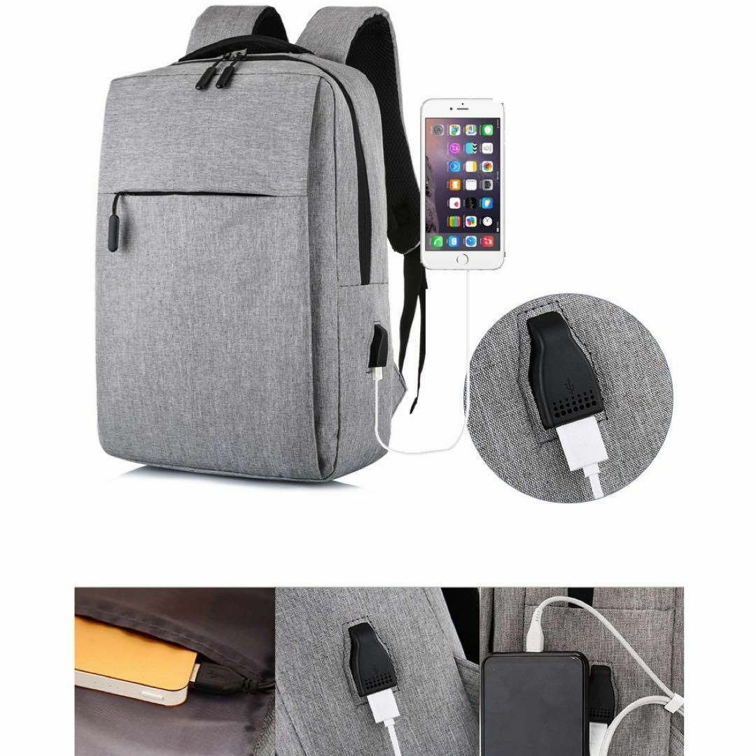 ブラック ビジネスリュック 大容量 軽量 USB 充電ポート 会社 通勤 メンズのバッグ(ビジネスバッグ)の商品写真