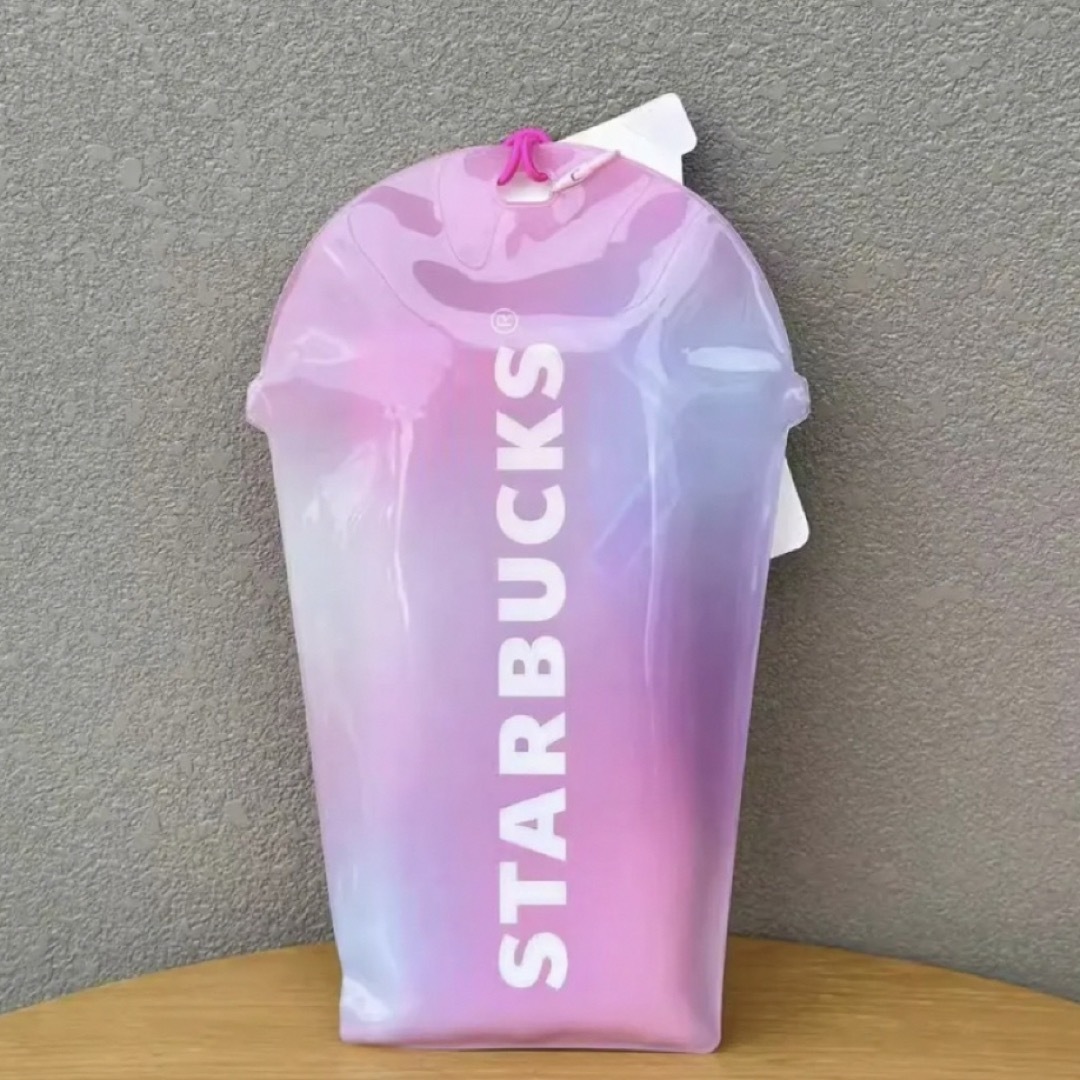 Starbucks(スターバックス)の海外　限定　スターバックス 速乾 ビーチ スポーツ  タオル  ポーチ　ピンク レディースのファッション小物(ポーチ)の商品写真