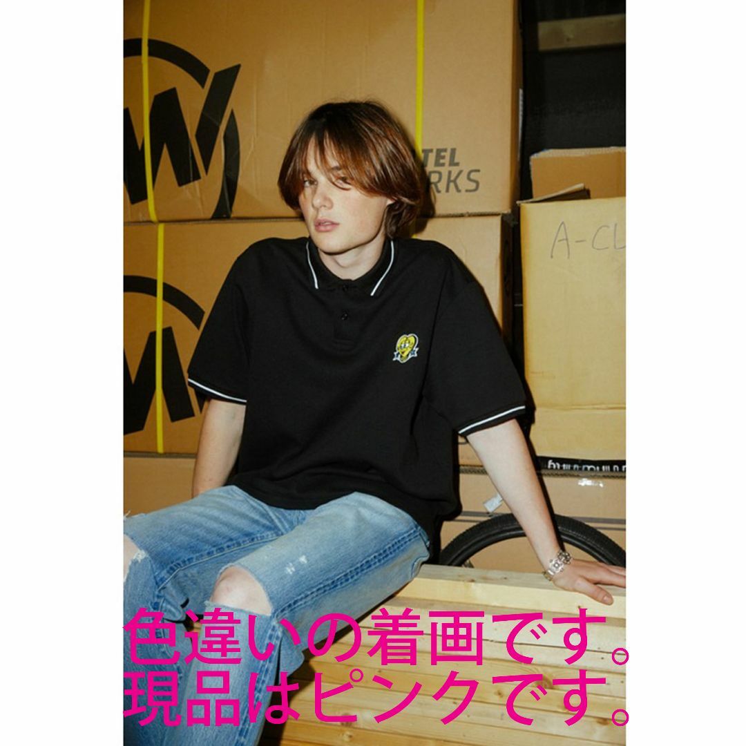 moussy(マウジー)のMOUSSY PROJECT U マウジー　コラボ　ポロシャツ　ピンク　限定 レディースのトップス(ポロシャツ)の商品写真