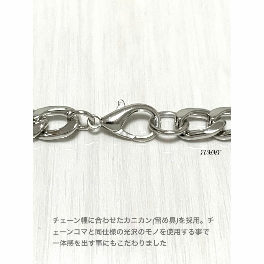 【チェーンネックレス 9mm ファットタイプ シルバー 40cm 1本】 メンズのアクセサリー(ネックレス)の商品写真