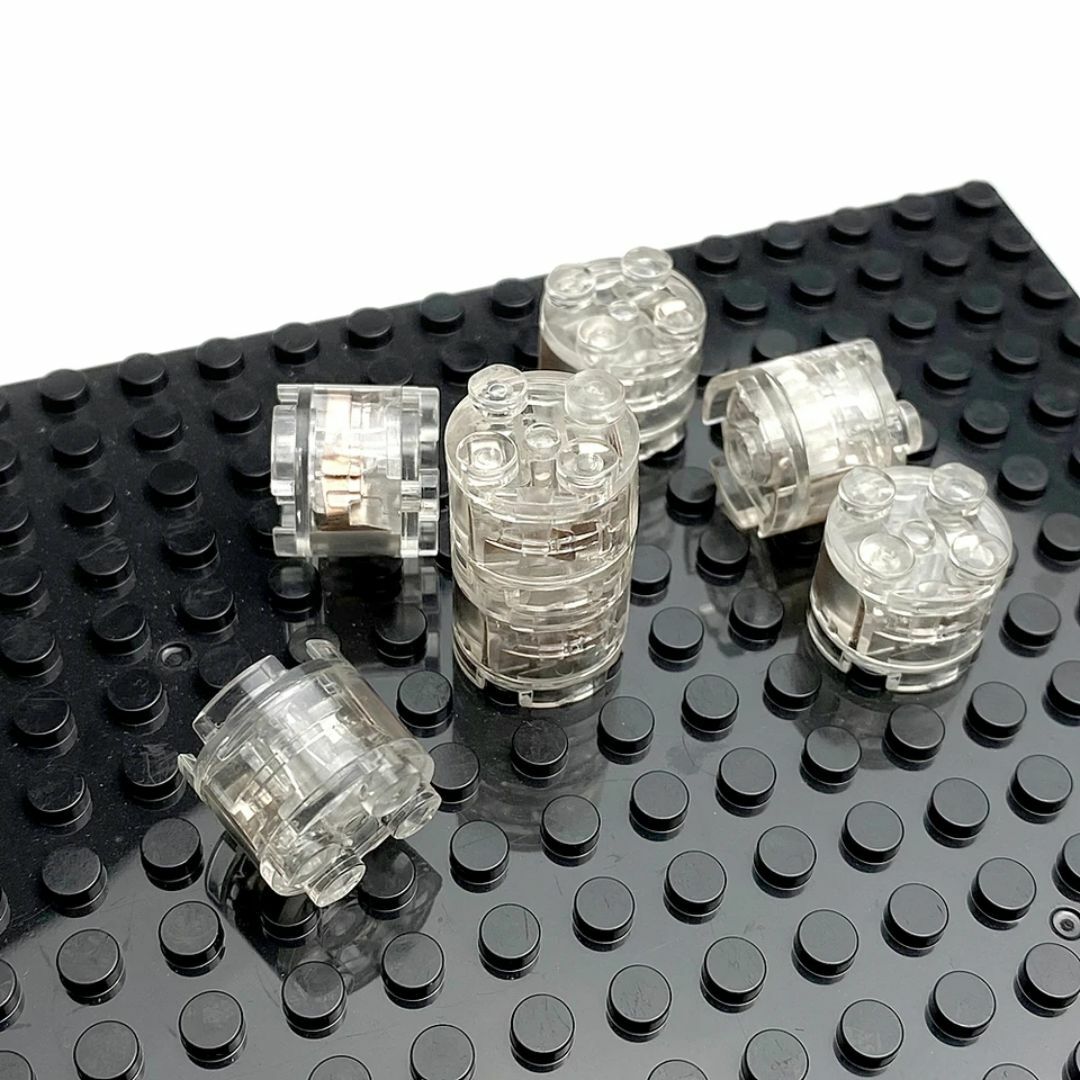 LEDライトブロック　円形　レインボー　LEGO互換　レゴ　インテリア　イルミ エンタメ/ホビーのおもちゃ/ぬいぐるみ(模型/プラモデル)の商品写真