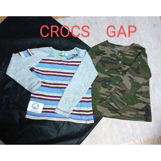 CROCS  GAP 男の子長袖Tシャツ カットソー100cm(Tシャツ/カットソー)