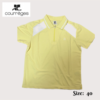 クレージュ(Courreges)のクレージュ　ポロシャツ　レディース　イエロー　未使用品　サイズ40(ポロシャツ)
