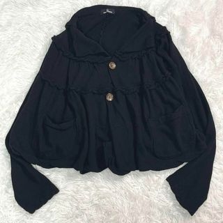 tricot COMME des GARCONS - トリコ コム デ ギャルソン　フリル ティアード ウール カーディガン 両ボタン