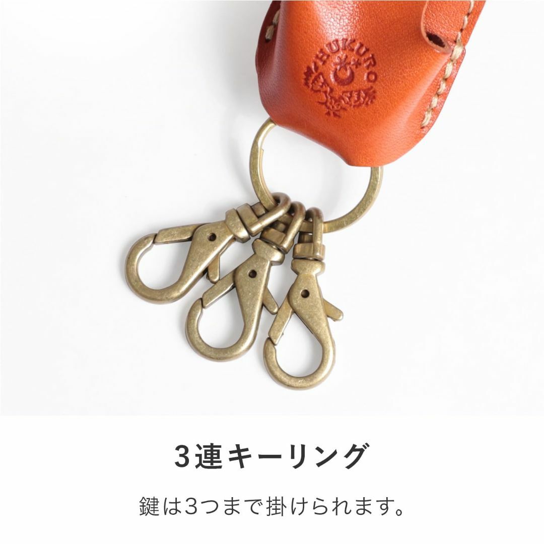 【色: オレンジ】HUKURO コインホルダー ケース 小銭入れ メンズ キーホ メンズのバッグ(その他)の商品写真