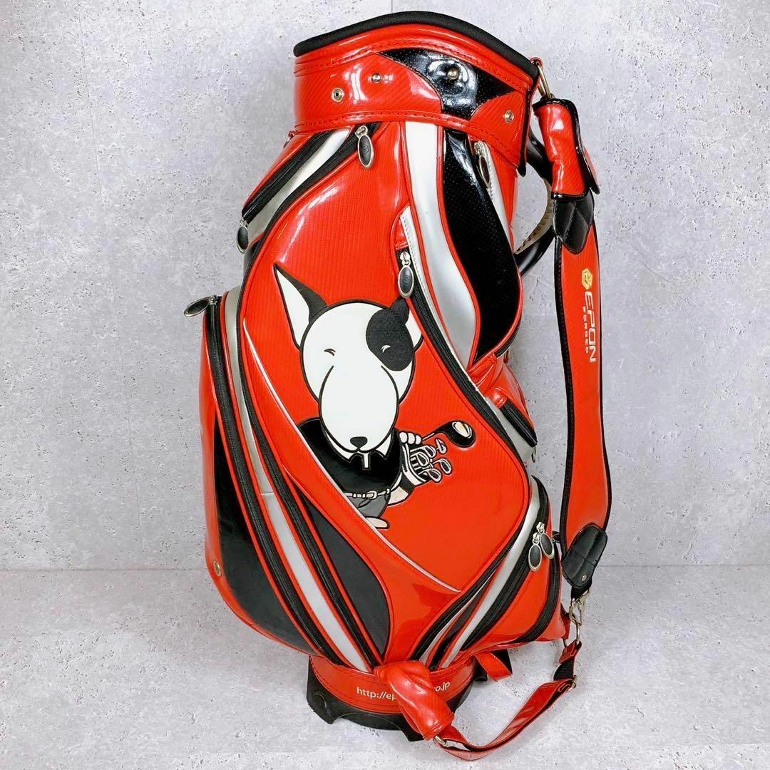 良品 EPON キャディバッグ 9.5型 ゴルフ カート 3点式 エナメル 良品 EPON キャディバッグ 9.5型 ゴルフ カート 3点式 エナメル