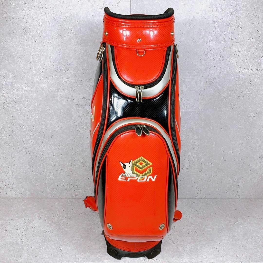 良品 EPON キャディバッグ 9.5型 ゴルフ カート 3点式 エナメル 良品 EPON キャディバッグ 9.5型 ゴルフ カート 3点式 エナメル