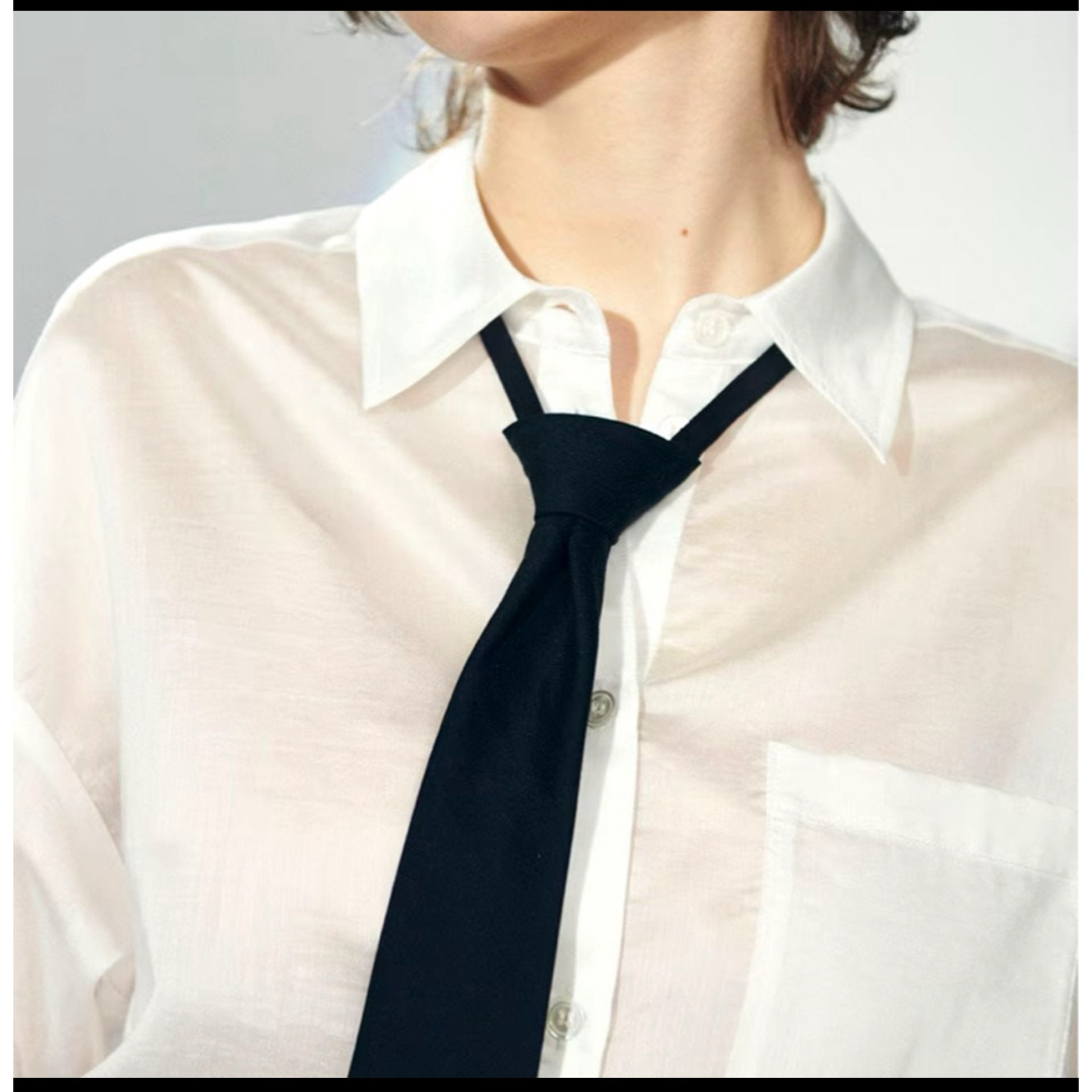 GRACE CONTINENTAL(グレースコンチネンタル)のグレースコンチネンタル　ネクタイ付シアーシャツ レディースのトップス(シャツ/ブラウス(長袖/七分))の商品写真
