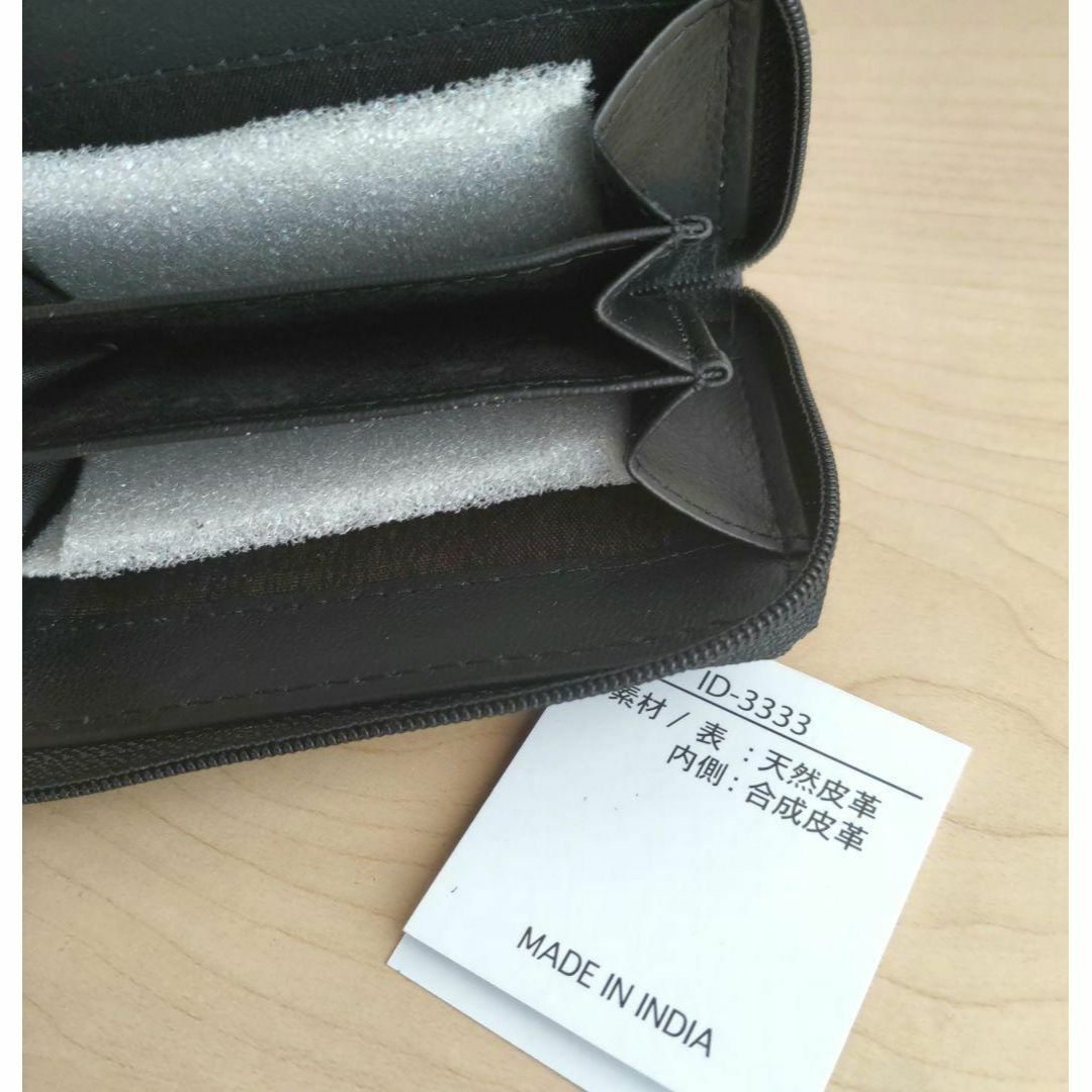 小銭入れ パスケース 天然皮革 黒 未使用品 メンズのファッション小物(折り財布)の商品写真