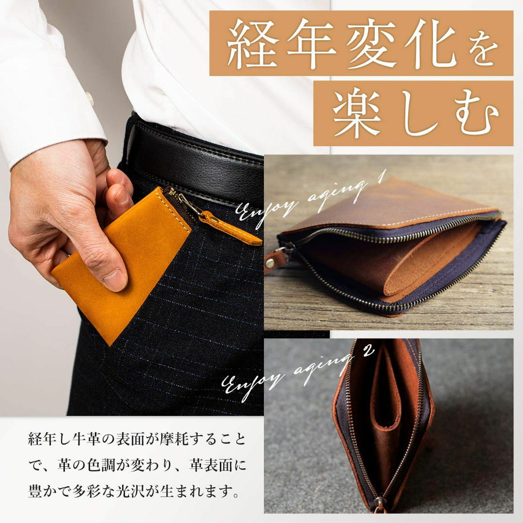 【色: ブラック】[亀登鞄製作所] 小銭入れ メンズ 財布 L字ファスナー 本革 メンズのバッグ(その他)の商品写真