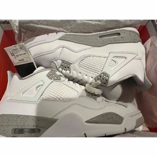 ナイキ(NIKE)のNIKE AIR JORDAN 4 RETRO WHITE OREO US9(スニーカー)